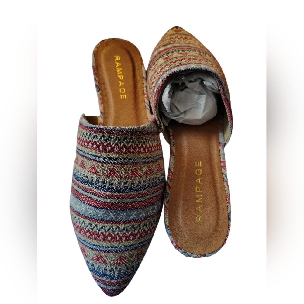 Rampage Charliee Aztec Mules 8M